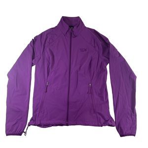 Mountain Hardwear Purple Women's‎ Large Full Zip Lightweight Jacket Thumbholes**